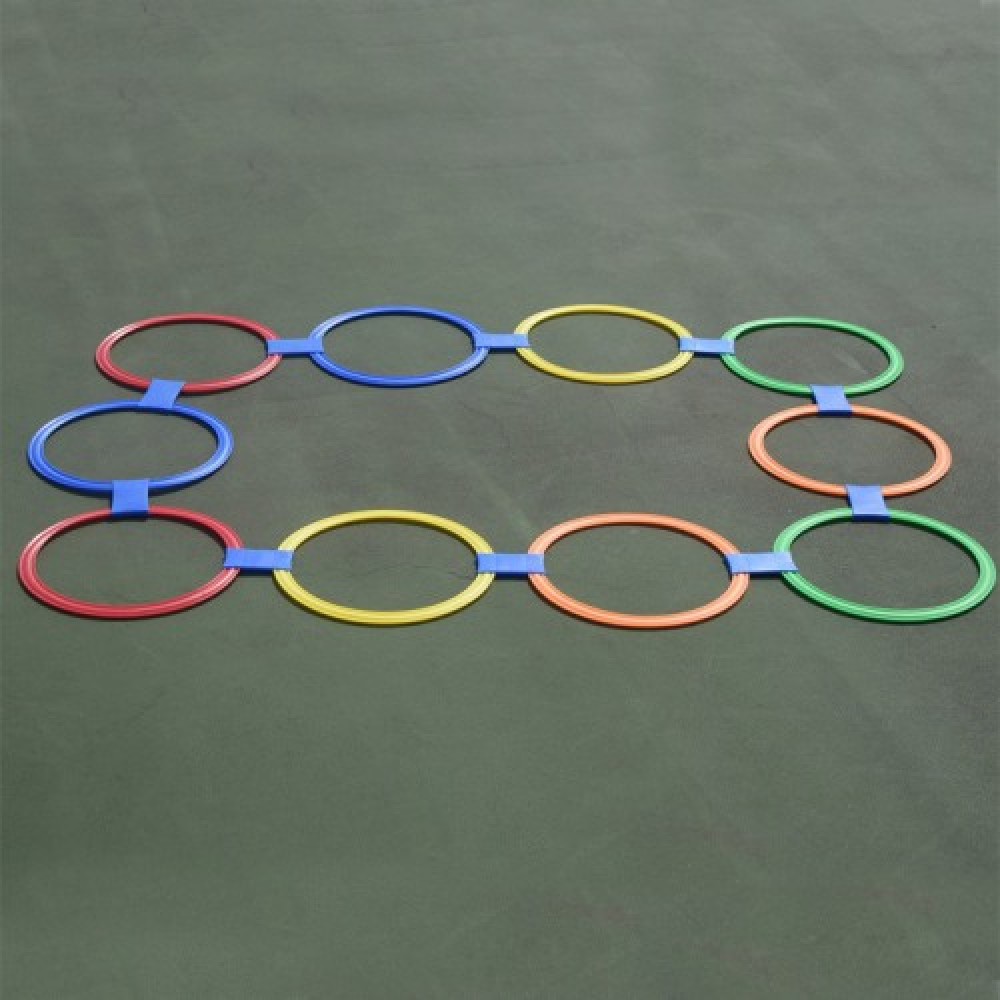 Колективна,игра,Дама,Туистър,с,10,плоски,ринга,и,10,конекторa