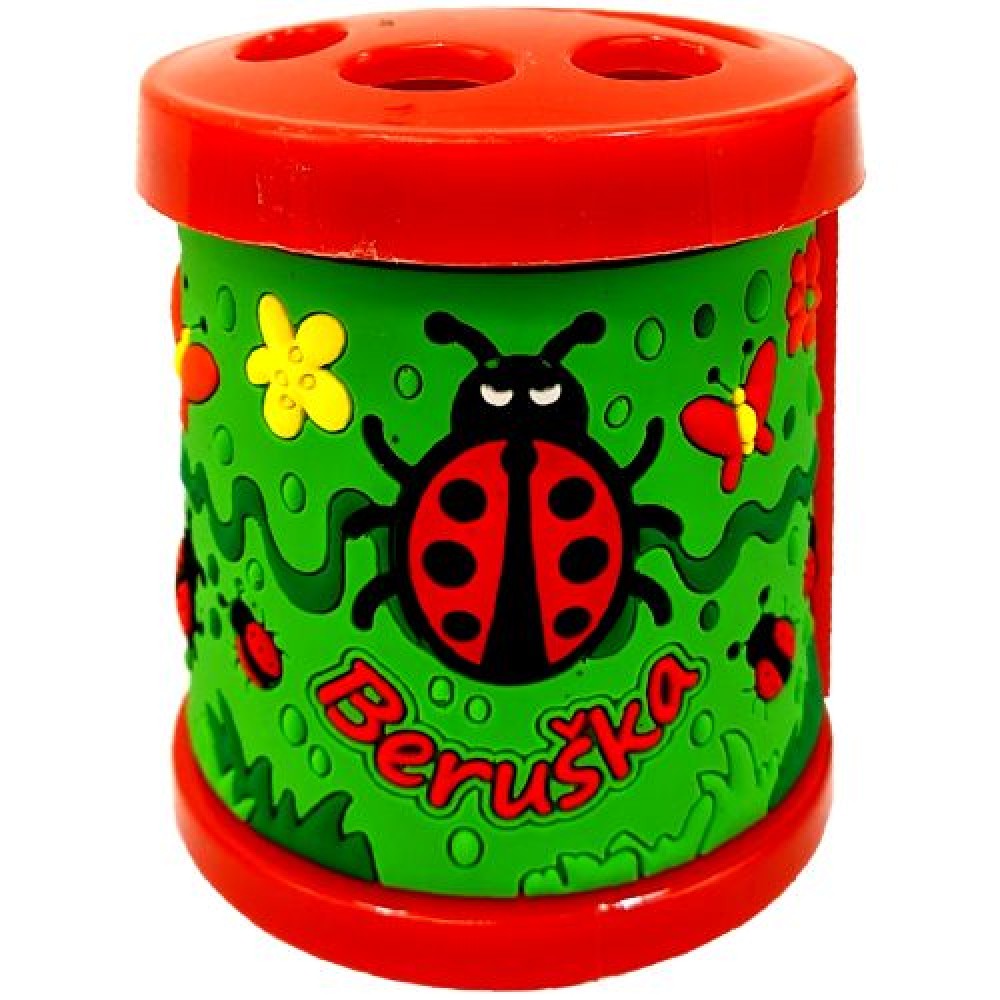 Моливник,чашка,за,четки,в,червен,цвят,330,мл,рисуване