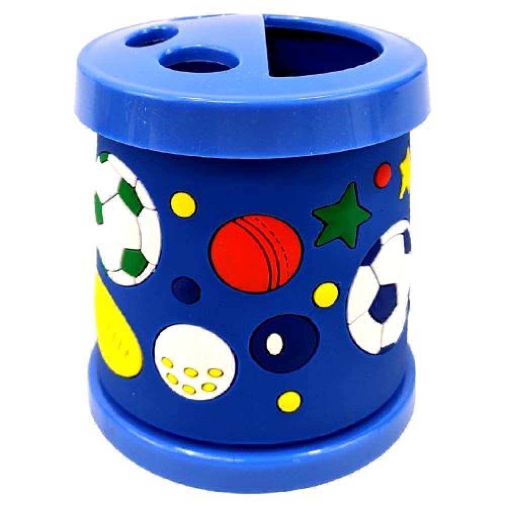 Моливник,чашка,за,четки,в,син,цвят,330,мл,рисуване