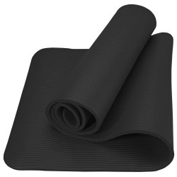 Постелка за гимнастика 182x60x1см, изработена от NBR - Черен