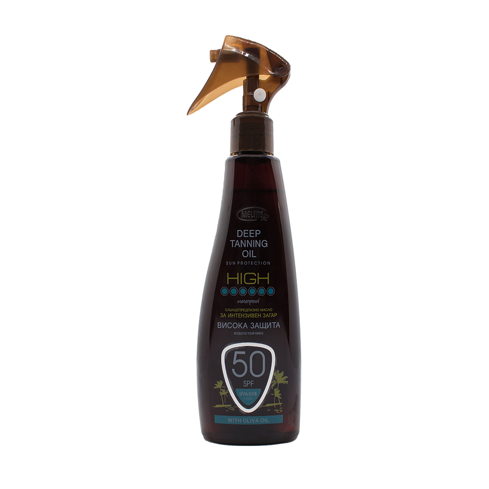 Масло за интензивен загар “Melitis” SPF50 200 ml Масло за интензивен загар “Melitis” SPF50 200 ml