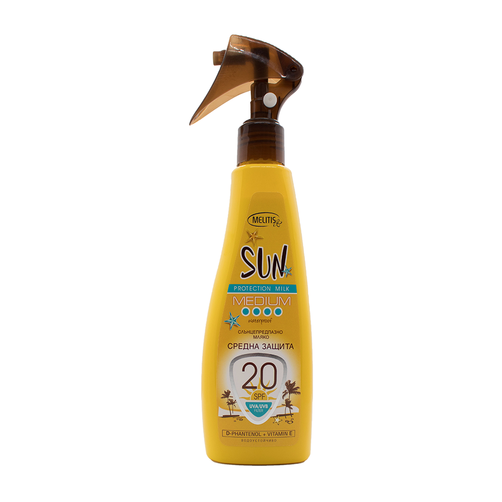 Слънцезащитен спрей “Melitis” SPF20 200 ml Слънцезащитен спрей “Melitis” SPF20 200 ml
