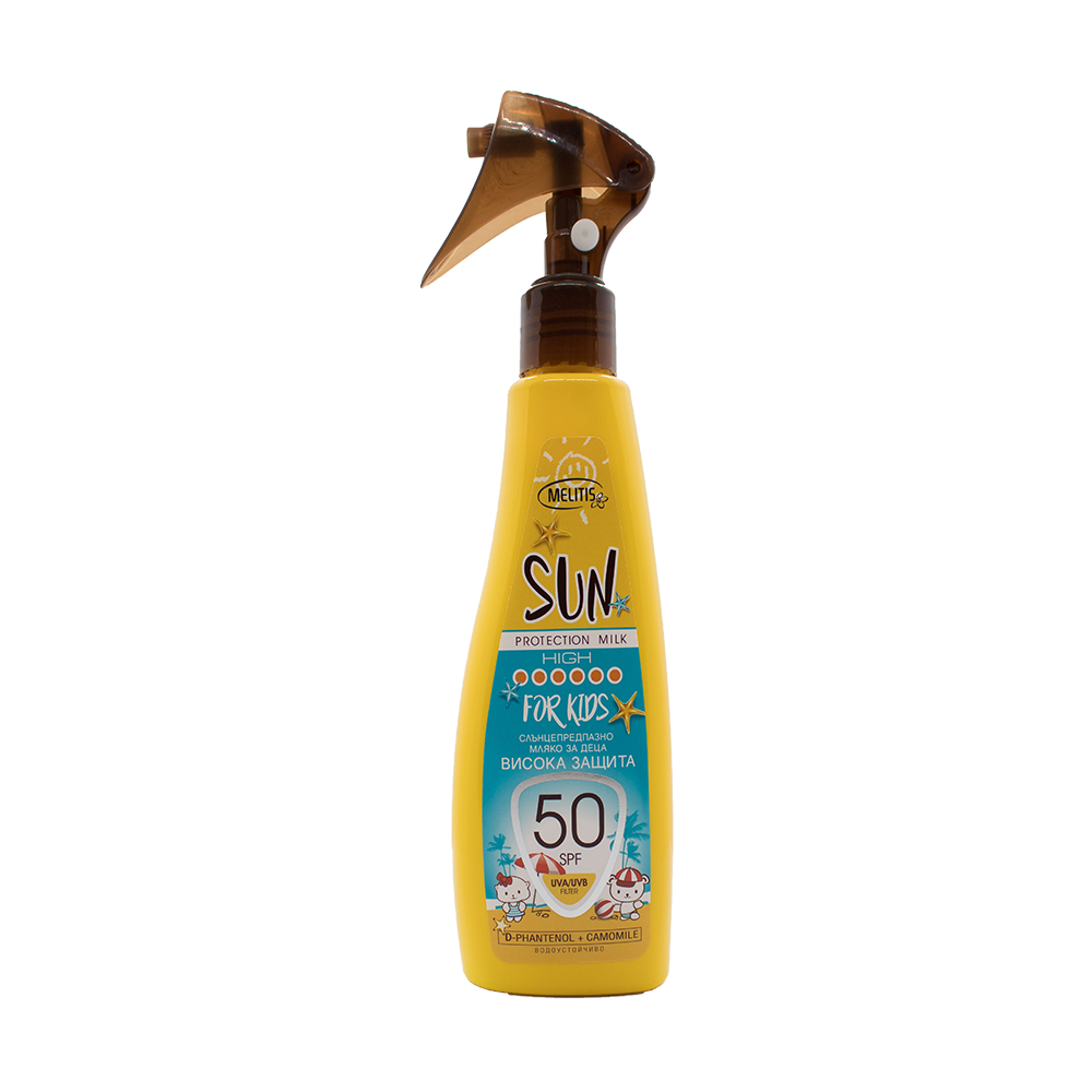 Слънцезащитен спрей “Melitis” SPF50 за деца 200 ml Слънцезащитен спрей “Melitis” SPF50 за деца 200 ml