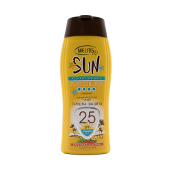 Слънцезащитно мляко “Melitis” SPF 25 с каротен и алое вера 200 ml