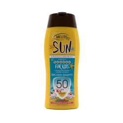 Слънцезащитно мляко “Melitis” SPF 50 за деца с каротен и алое вера 200 ml