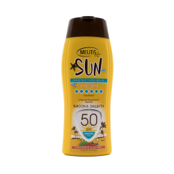 Слънцезащитно мляко “Melitis” SPF 50 с каротен и алое вера 200 ml