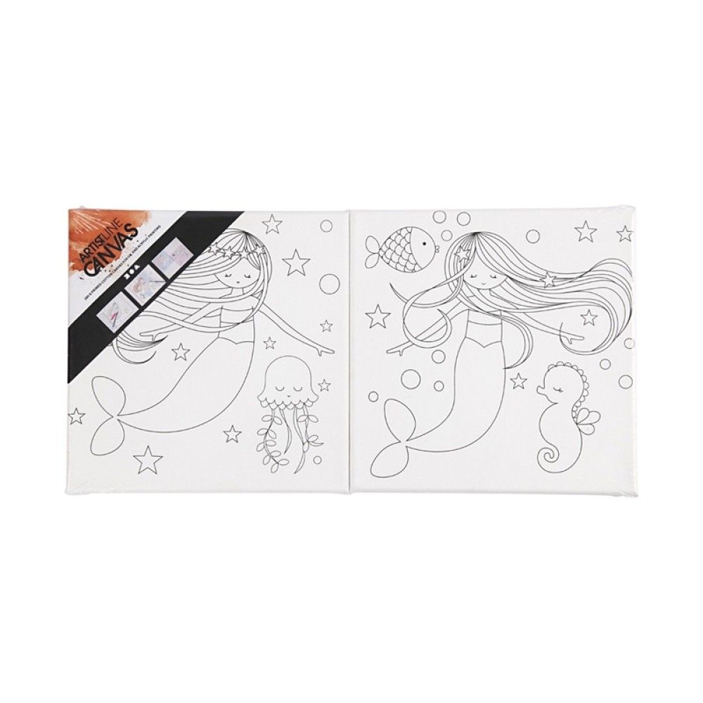 Creativ Company Платно с рисунка, русалка, 20 х 20 х 1.4 cm, 2 броя Creativ Company Платно с рисунка, русалка, 20 х 20 х 1.4 cm, 2 броя
