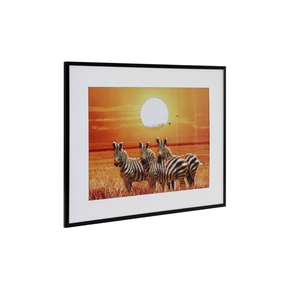 Grafix Рисуване с мъниста - Зебра, 30 х 30 cm