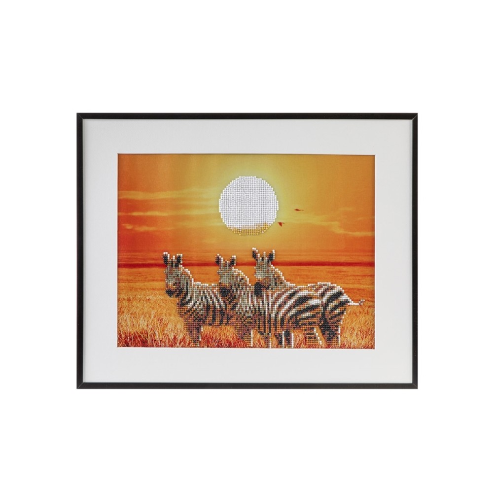 Grafix Рисуване с мъниста - Зебра, 30 х 30 cm
