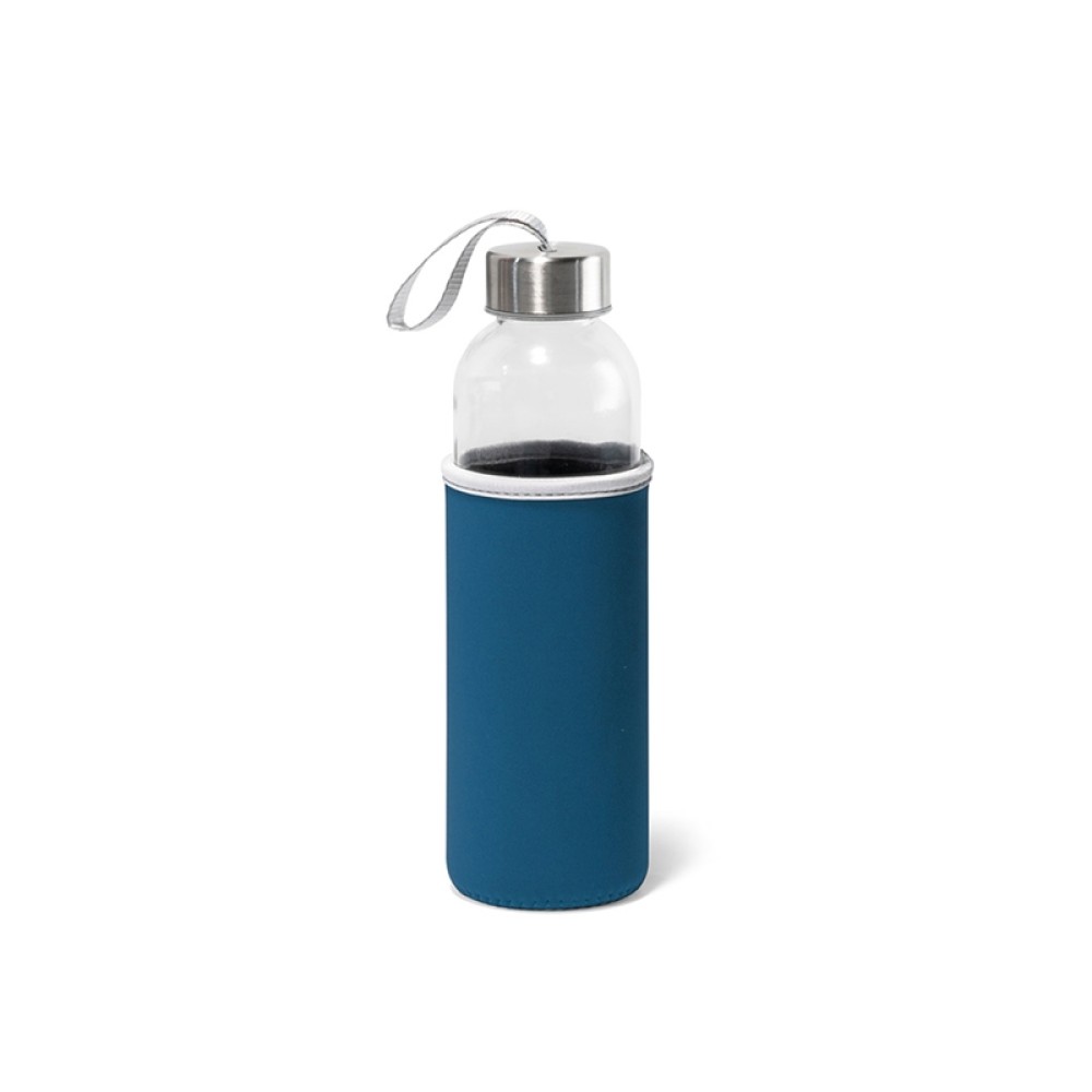 Hi!dea Бутилка Raise Glass, със син калъф, 520 ml Hi!dea Бутилка Raise Glass, със син калъф, 520 ml