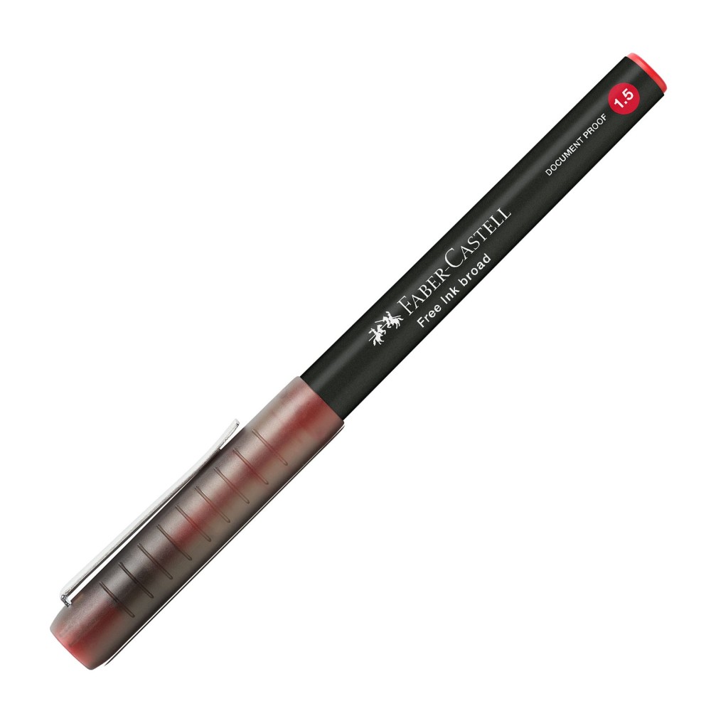 Faber-Castell Ролер Free Ink, 1.5 mm, червен Faber-Castell Ролер Free Ink, 1.5 mm, червен