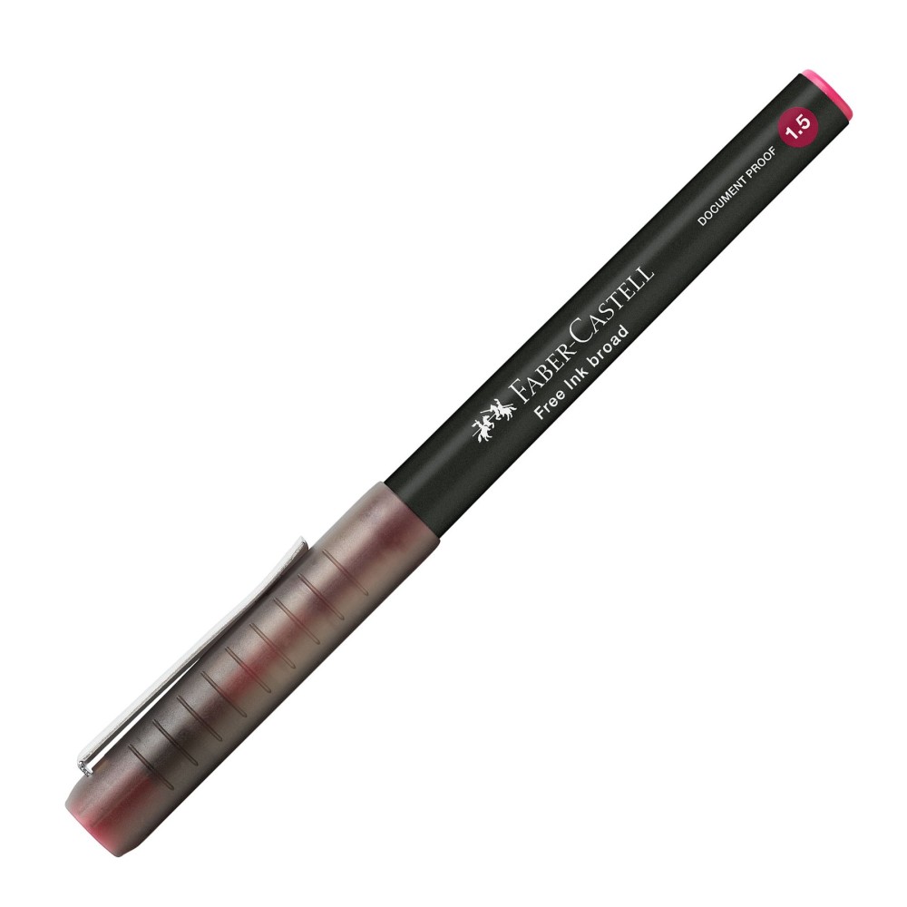 Faber-Castell Ролер Free Ink, 1.5 mm, виненочервен Faber-Castell Ролер Free Ink, 1.5 mm, виненочервен