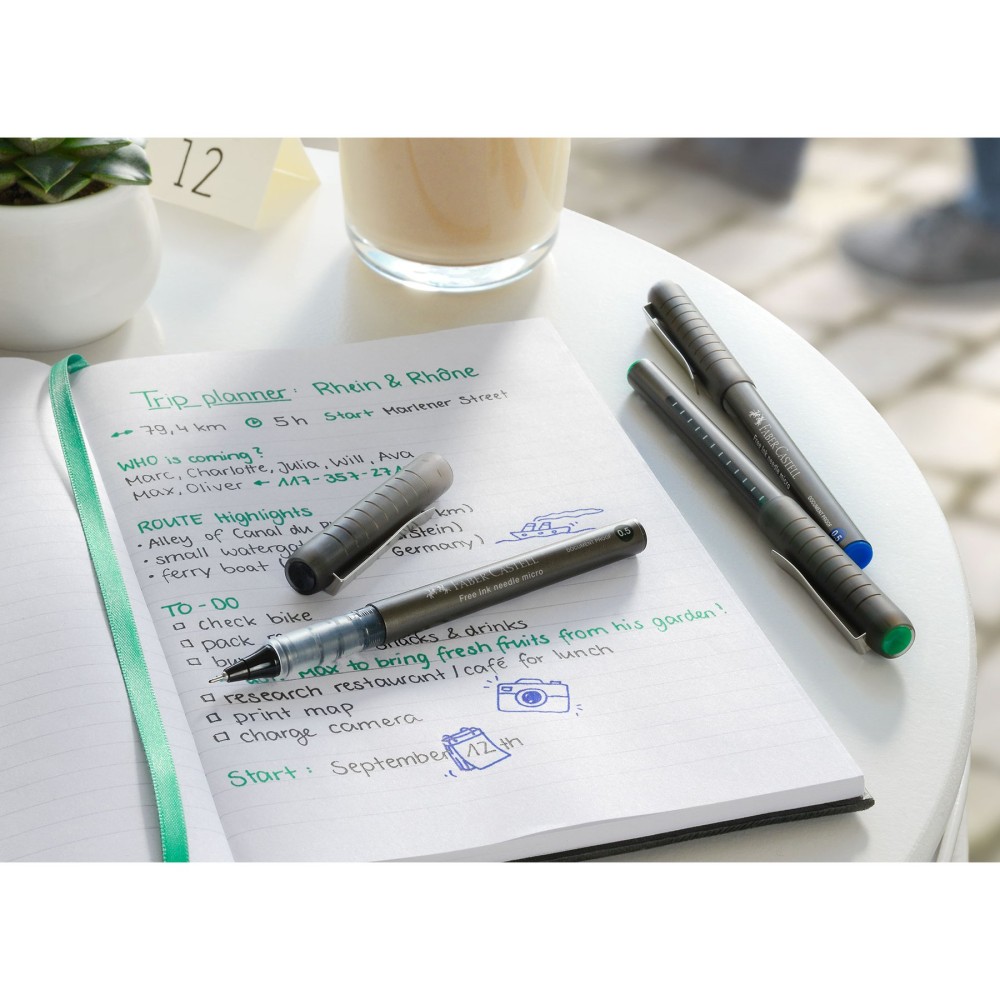 Faber-Castell Ролер Free Ink Needle, 0.5 mm, черен Faber-Castell Ролер Free Ink Needle, 0.5 mm, черен