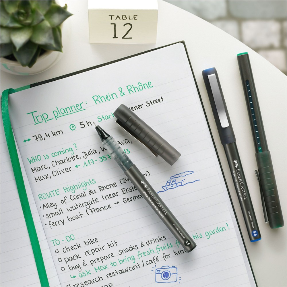 Faber-Castell Ролер Free Ink Needle, 0.5 mm, червен Faber-Castell Ролер Free Ink Needle, 0.5 mm, червен