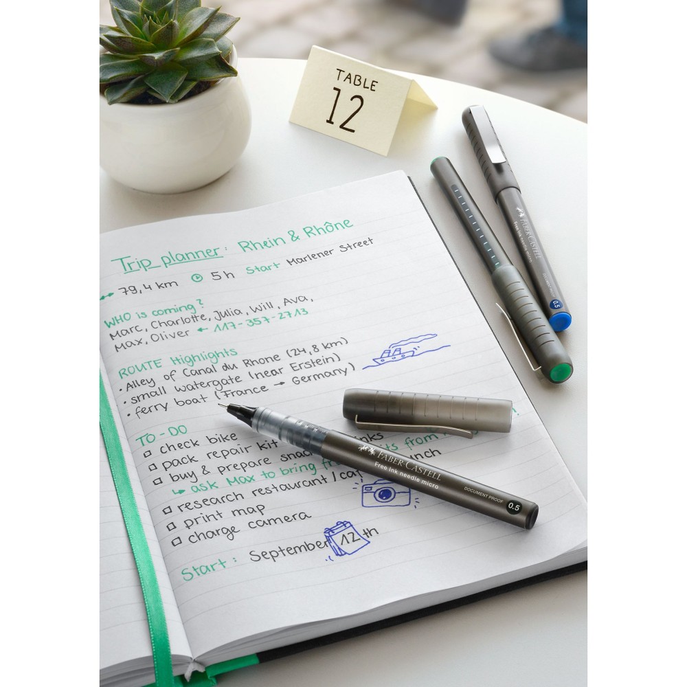 Faber-Castell Ролер Free Ink Needle, 0.5 mm, червен Faber-Castell Ролер Free Ink Needle, 0.5 mm, червен