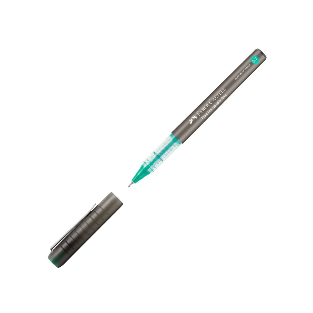 Faber-Castell Ролер Free Ink Needle, 0.7 mm, зелен Faber-Castell Ролер Free Ink Needle, 0.7 mm, зелен