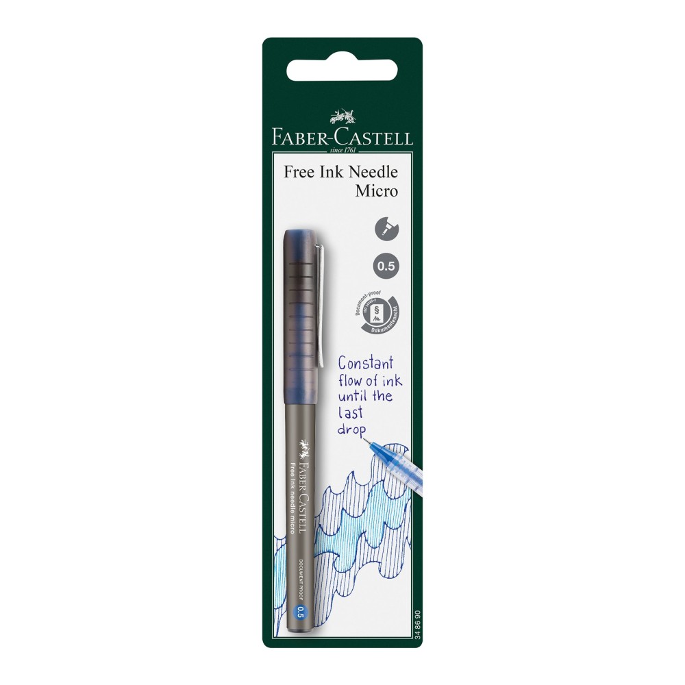 Faber-Castell Ролер Free Ink Needle, 0.5 mm, в блистер Faber-Castell Ролер Free Ink Needle, 0.5 mm, в блистер