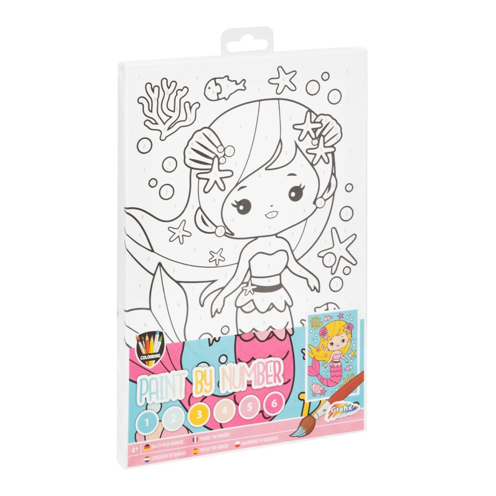 Moxy Комплект рисуване по номера Русалка, 29.7 x 19.5 cm Moxy Комплект рисуване по номера Русалка, 29.7 x 19.5 cm