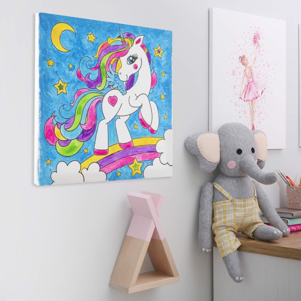 Moxy Комплект рисуване по номера Еднорог, с 6 бои и 2 четки Moxy Комплект рисуване по номера Еднорог, с 6 бои и 2 четки