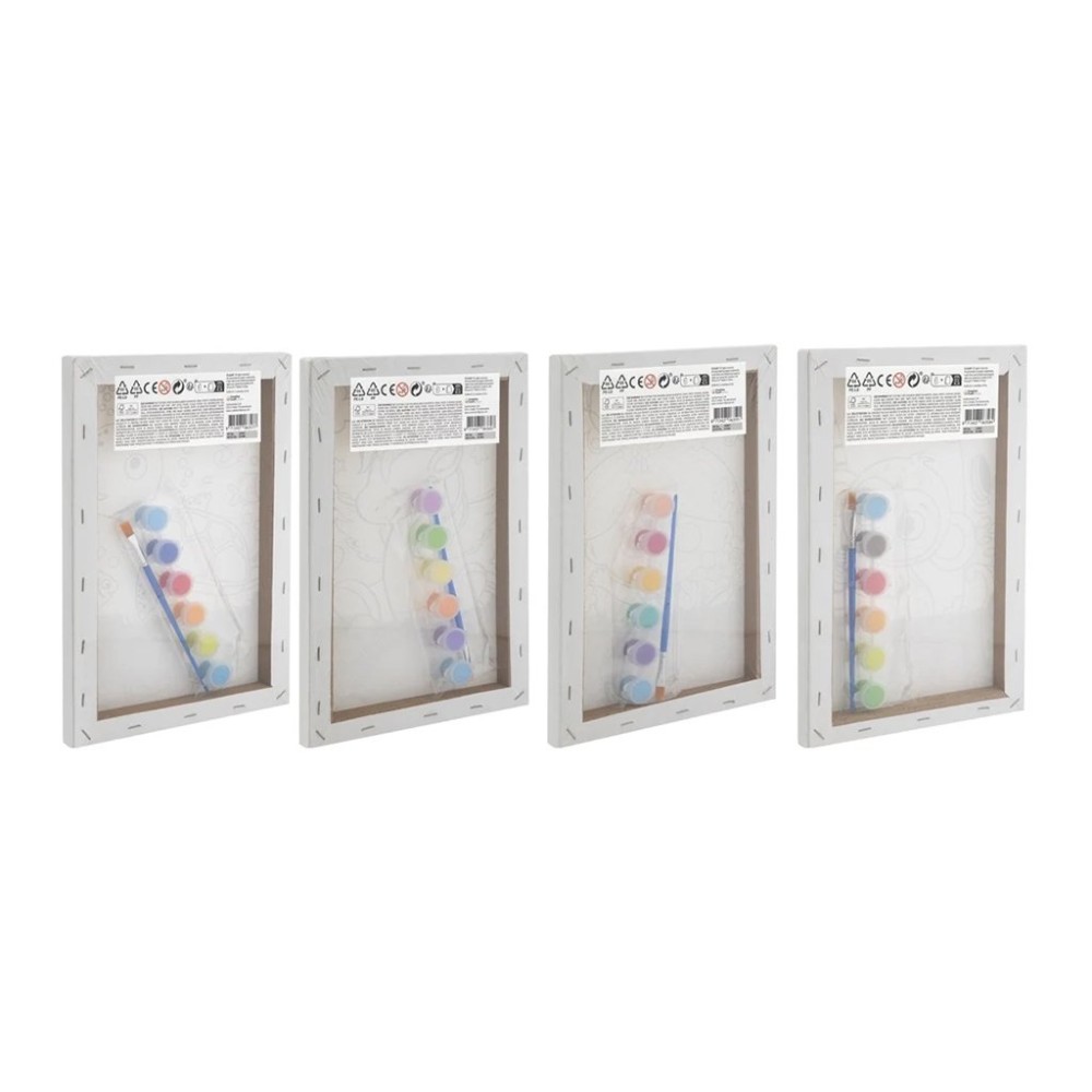 Moxy Платно за оцветяване по номера, с четка и бои, 297 x 195 mm, асорти, 24 броя Moxy Платно за оцветяване по номера, с четка и бои, 297 x 195 mm, асорти, 24 броя