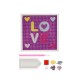 Moxy Рисуване с мъниста Love, с включена рамка, 15 х 15 cm Moxy Рисуване с мъниста Love, с включена рамка, 15 х 15 cm
