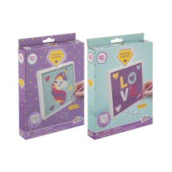 Moxy Рисуване с мъниста, с включена рамка, асорти, 15 х 15 cm, 48 броя