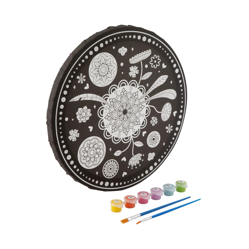 Moxy Рисуване по номера Мандала, с 6 бои, кръг, 30 cm Moxy Рисуване по номера Мандала, с 6 бои, кръг, 30 cm