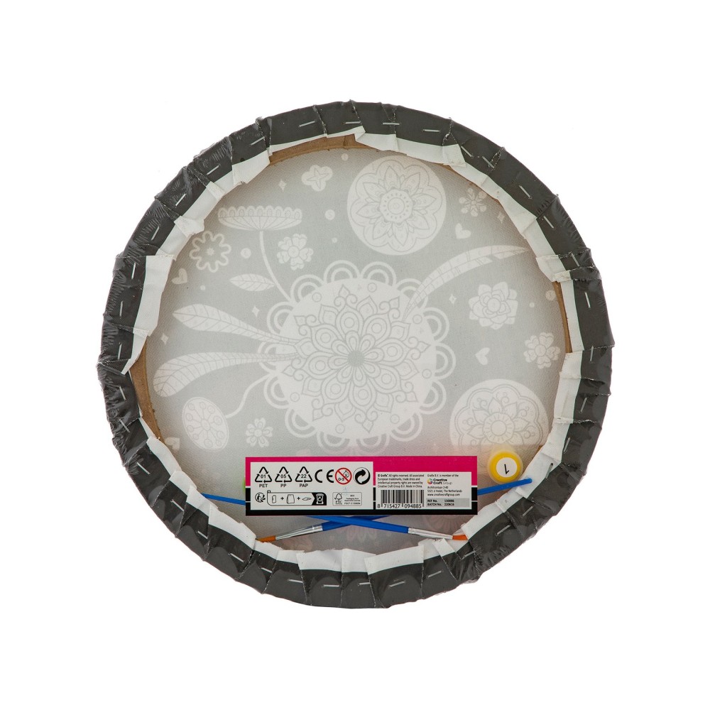 Moxy Рисуване по номера Мандала, с 6 бои, кръг, 30 cm Moxy Рисуване по номера Мандала, с 6 бои, кръг, 30 cm