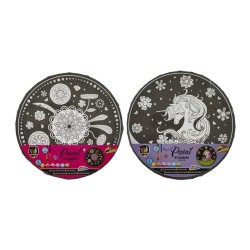 Moxy Рисуване по номера, с 6 бои, кръг, 30 cm, асорти, 24 броя