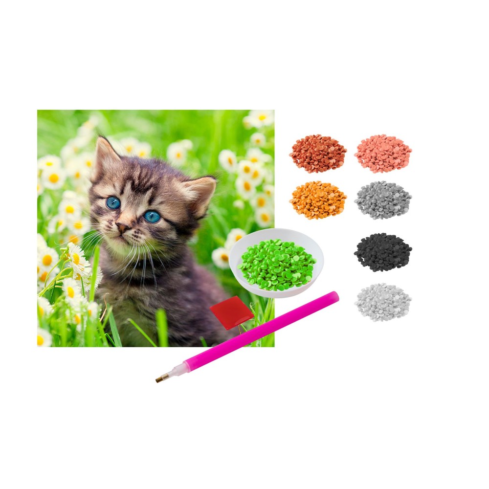 Craft ID Рисуване с мъниста - Котка, 30 х 30 cm Craft ID Рисуване с мъниста - Котка, 30 х 30 cm