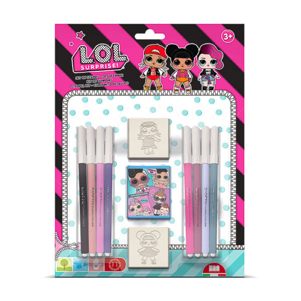 Multiprint Комплект Lol, с 2 печата и 8 флумастера Multiprint Комплект Lol, с 2 печата и 8 флумастера
