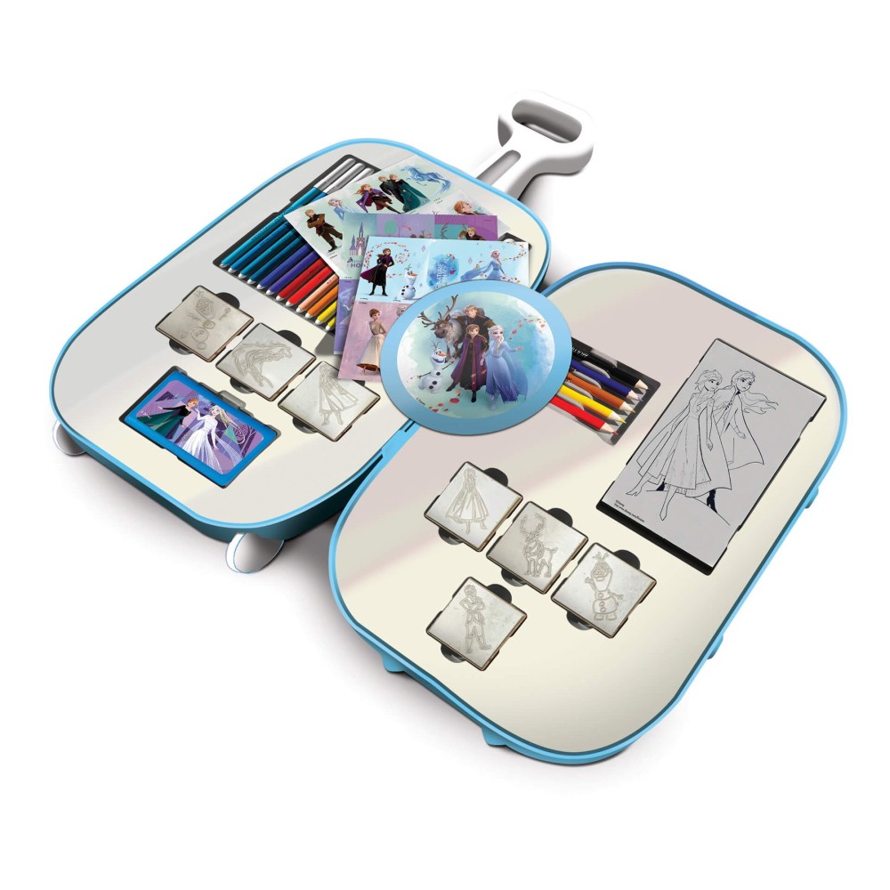 Multiprint Комплект за оцветяване Frozen, в куфарче, на колела, асорти Multiprint Комплект за оцветяване Frozen, в куфарче, на колела, асорти