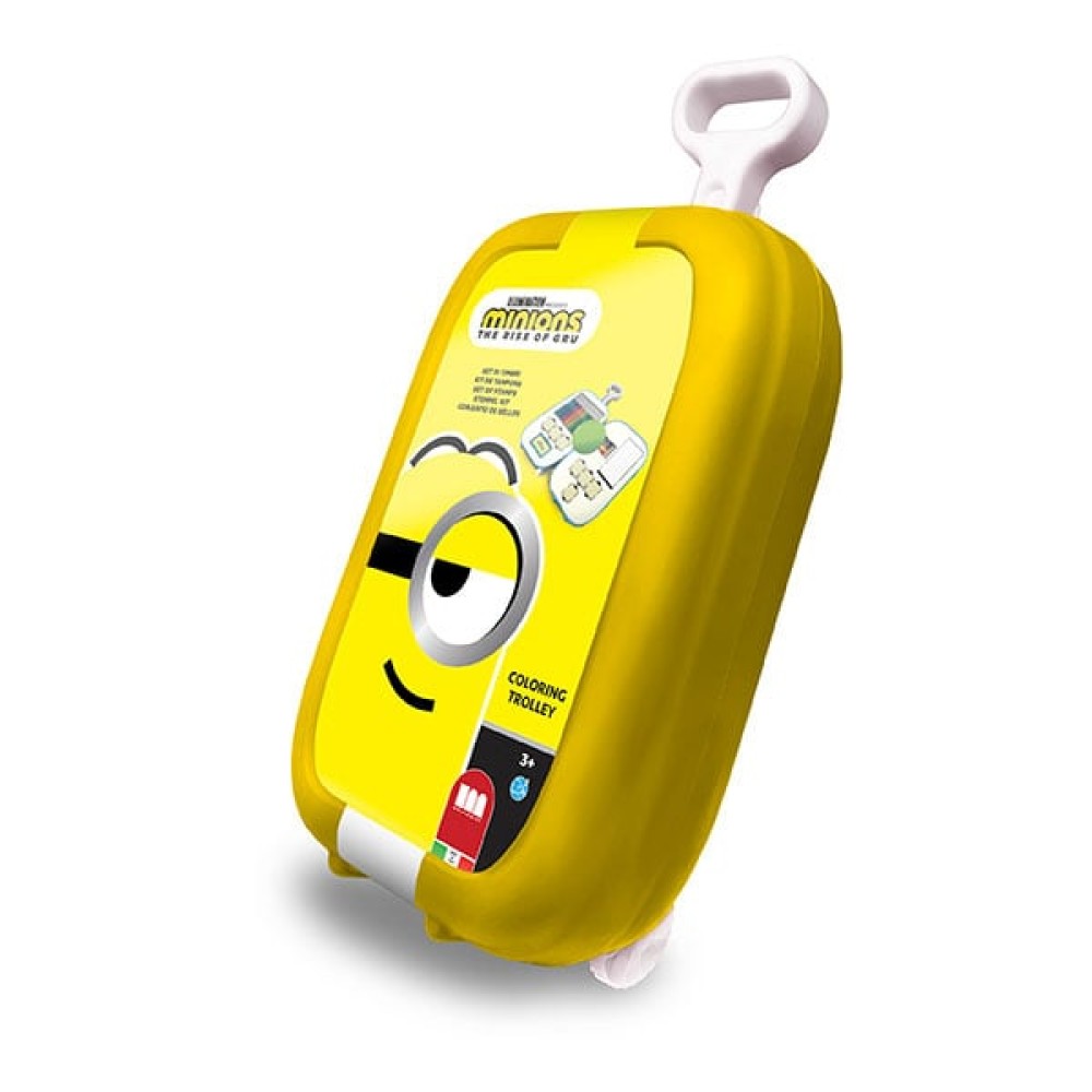 Multiprint Комплект за оцветяване Minions, в куфарче, на колела, асорти Multiprint Комплект за оцветяване Minions, в куфарче, на колела, асорти