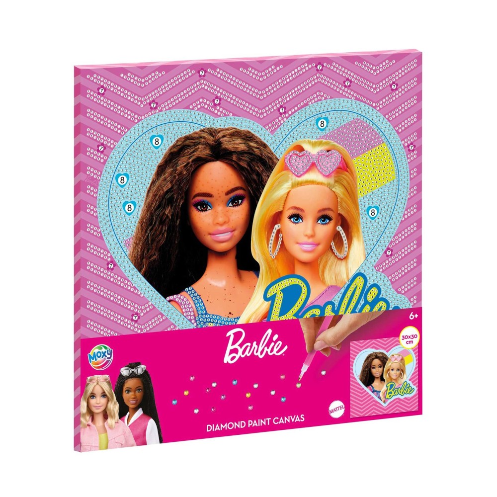 Moxy Платно за рисуване с мъниста Barbie, 30 х 30 cm Moxy Платно за рисуване с мъниста Barbie, 30 х 30 cm