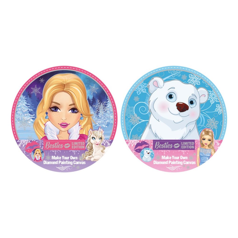 Moxy Платно за рисуване с мъниста Besties, кръгло, асорти, 24 броя Moxy Платно за рисуване с мъниста Besties, кръгло, асорти, 24 броя