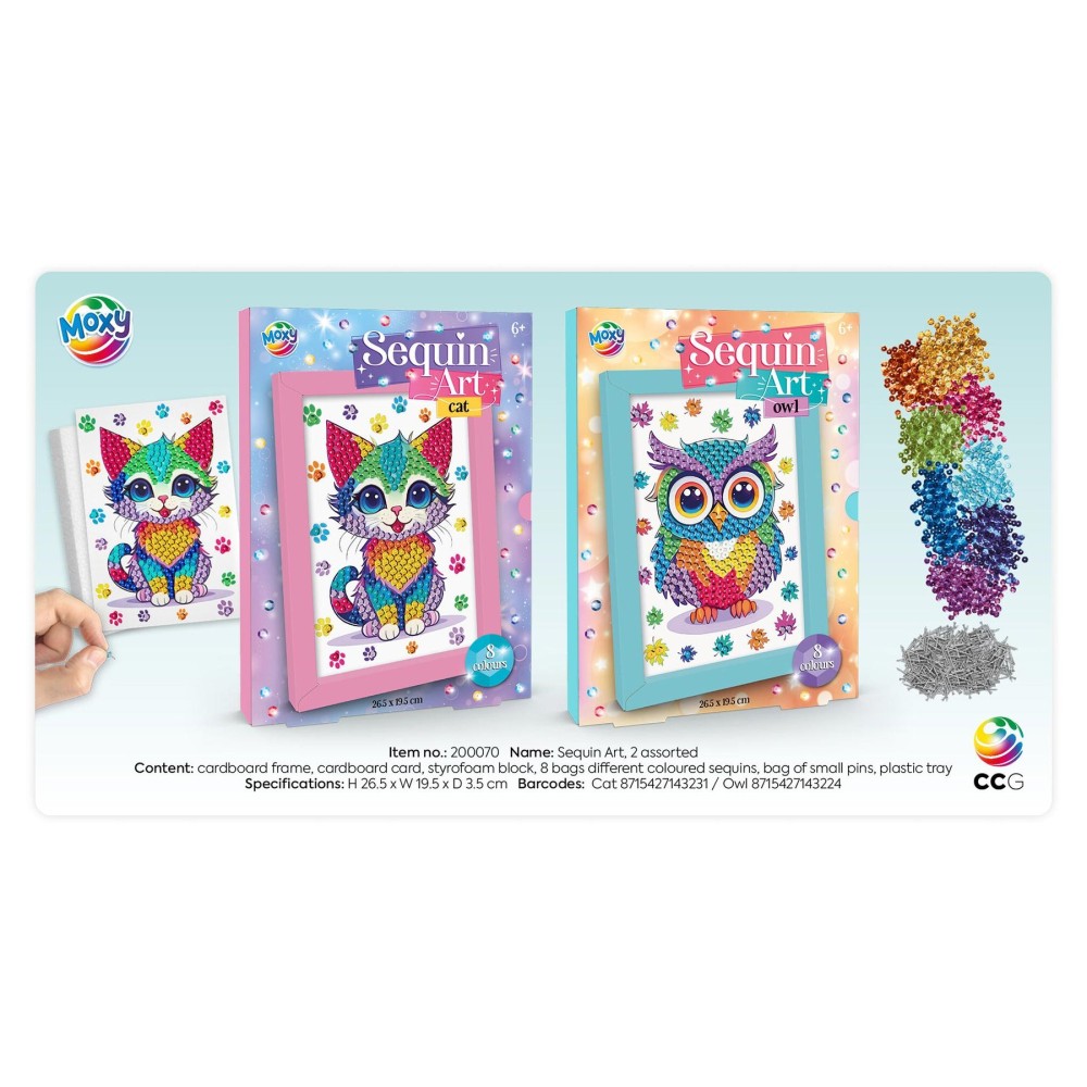 Moxy Рисуване с мъниста, с включена рамка, 26 х 19 cm, асорти, 8 броя Moxy Рисуване с мъниста, с включена рамка, 26 х 19 cm, асорти, 8 броя