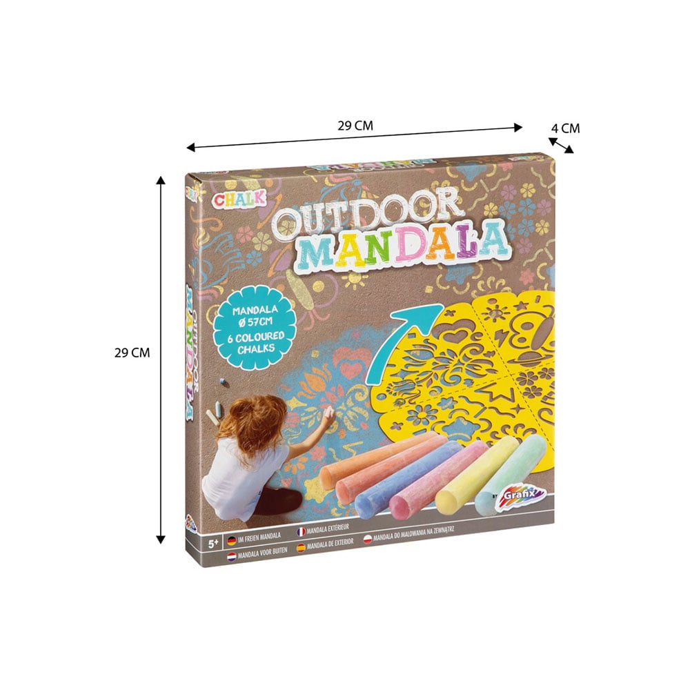 Grafix Мандала, външна, 57 cm, с 6 тебешира Grafix Мандала, външна, 57 cm, с 6 тебешира