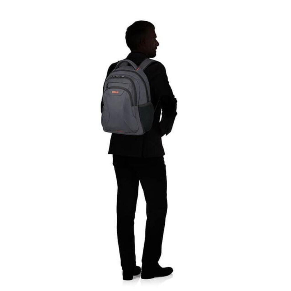 Раница American Tourister 39.6cм/15.6″ At Work - сив/оранжев Раница American Tourister 39.6cм/15.6″ At Work - сив/оранжев