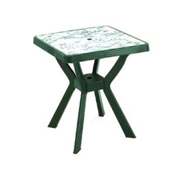 Градинска Маса Нило 80x80x72 - зелен/мрамор