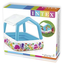 Надуваем детски басейн със сенник 157x157x122см 57470NP Intex