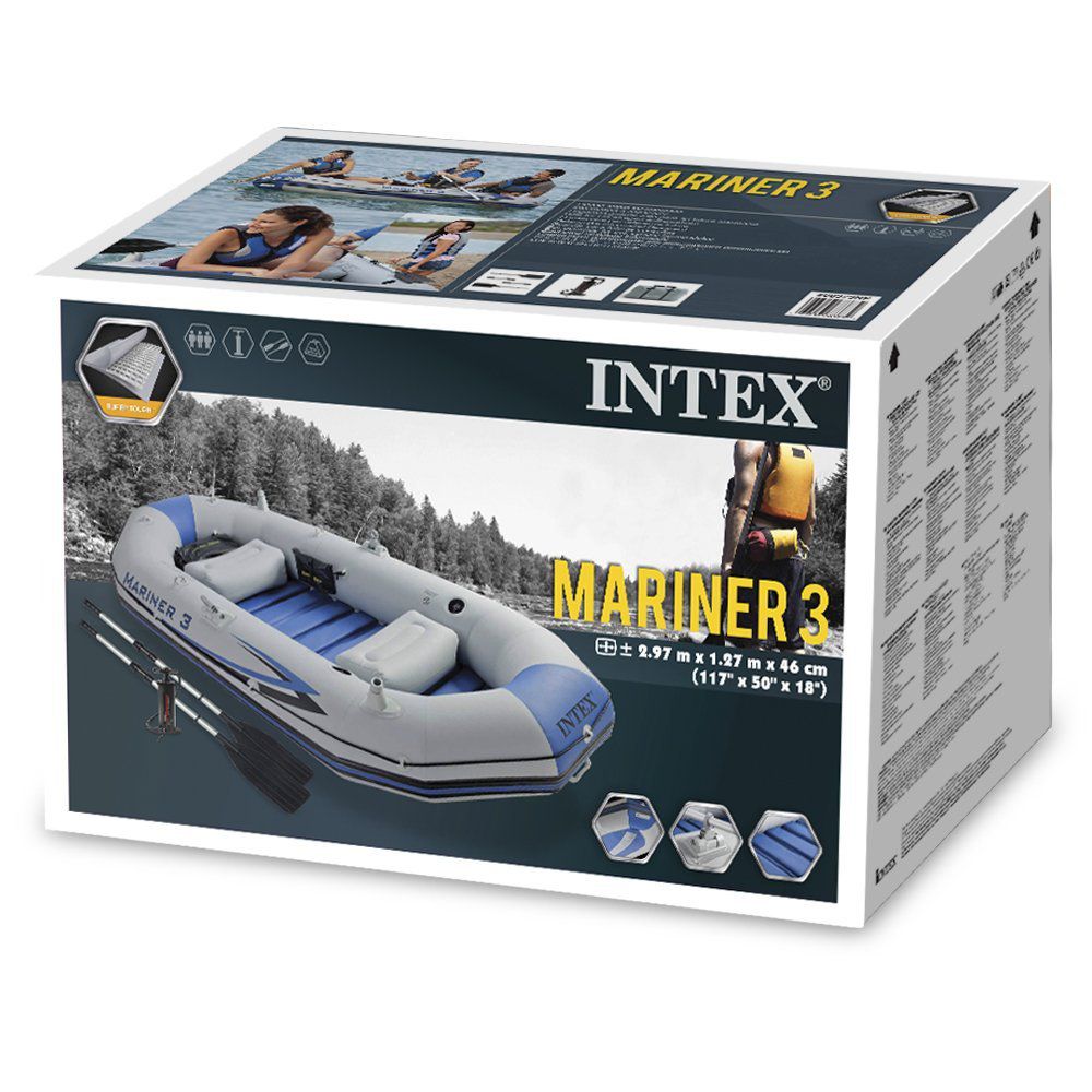 Надуваема лодка Mariner 3 комплект 297x127x46см 68373NP Intex Надуваема лодка Mariner 3 комплект 297x127x46см 68373NP Intex