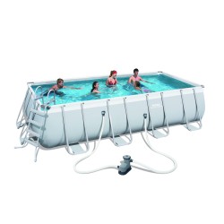 Сглобяем басейн с помпа, покривало и стълба 549x274x122см 56465 Bestway