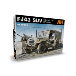 1:35 Високопроходим военен автомобил Toyota FJ43 SUV с мек покрив на IDF и LAF