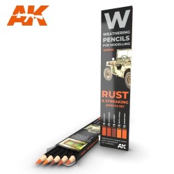 AK10041 WATERCOLOR PENCIL SET RUST AND STREAKING EFFECTS - Комплект състаряващи моливи (5 броя)
