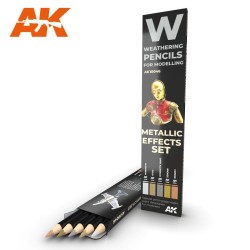 AK10046 WATERCOLOR PENCIL SET METALLICS - Комплект състаряващи моливи (5 броя)