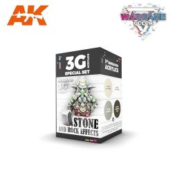 AK1074 WARGAME Color Set: Stone and Rock Effects - (4 x 17 ml) - Акрилни бои от ново поколение