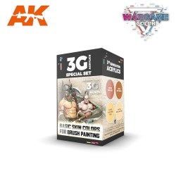 AK1075 WARGAME Color Set: Basic Skin Colors - (4 x 17 ml) - Акрилни бои от ново поколение