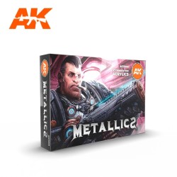 AK11608 METALLICS SET - (6 x 17 ml) - Акрилни бои от ново поколение