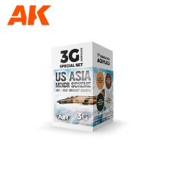 AK11751 US Asia Minor Scheme (IIAF/IRIAF Aircraft) - (4 x 17 ml) - Акрилни бои от ново поколение