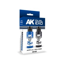 AK1559 ULTRA BLUE & ALMIRANT BLUE (2 x 60 ml) - Комплект акрилни бои DUAL EXO
